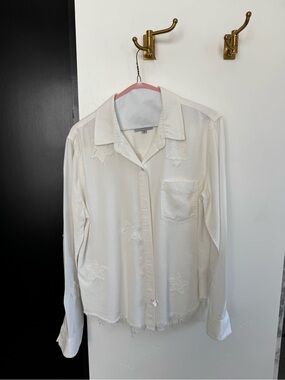 Rails Star White Collared Button-Up Shirt